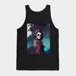Gothic Reverie: Unleashing the Intrigue of Skulls in Alternative Design Tank Top